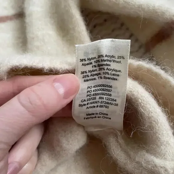 Aritzia Wilfred Women's Cream and Pink Striped Krause Sweater - Size Small - Picture 4 of 4